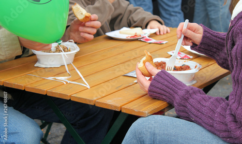 draußen essen