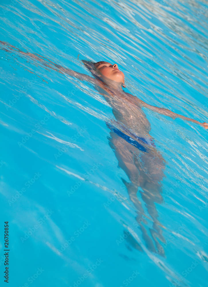 boy swimming