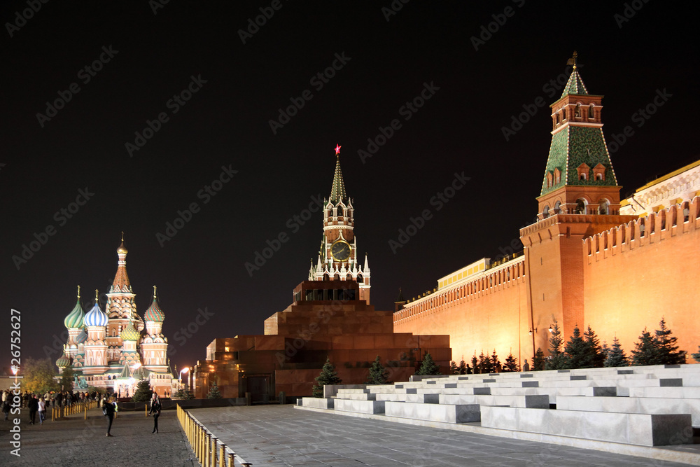Russia Red square night