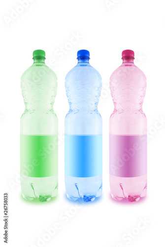 Three bottles of water.