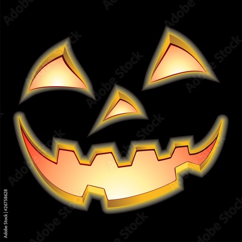 Halloween Zucca Nera-Halloween Black Pumpkin-Vector