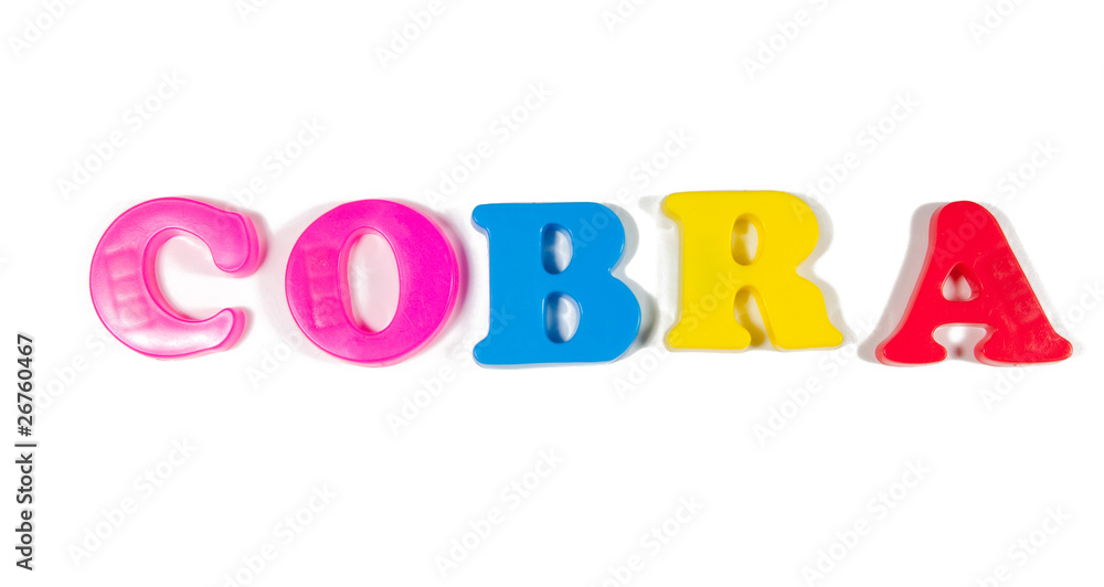 cobra written in fridge magnets cobra written in fridge magnets