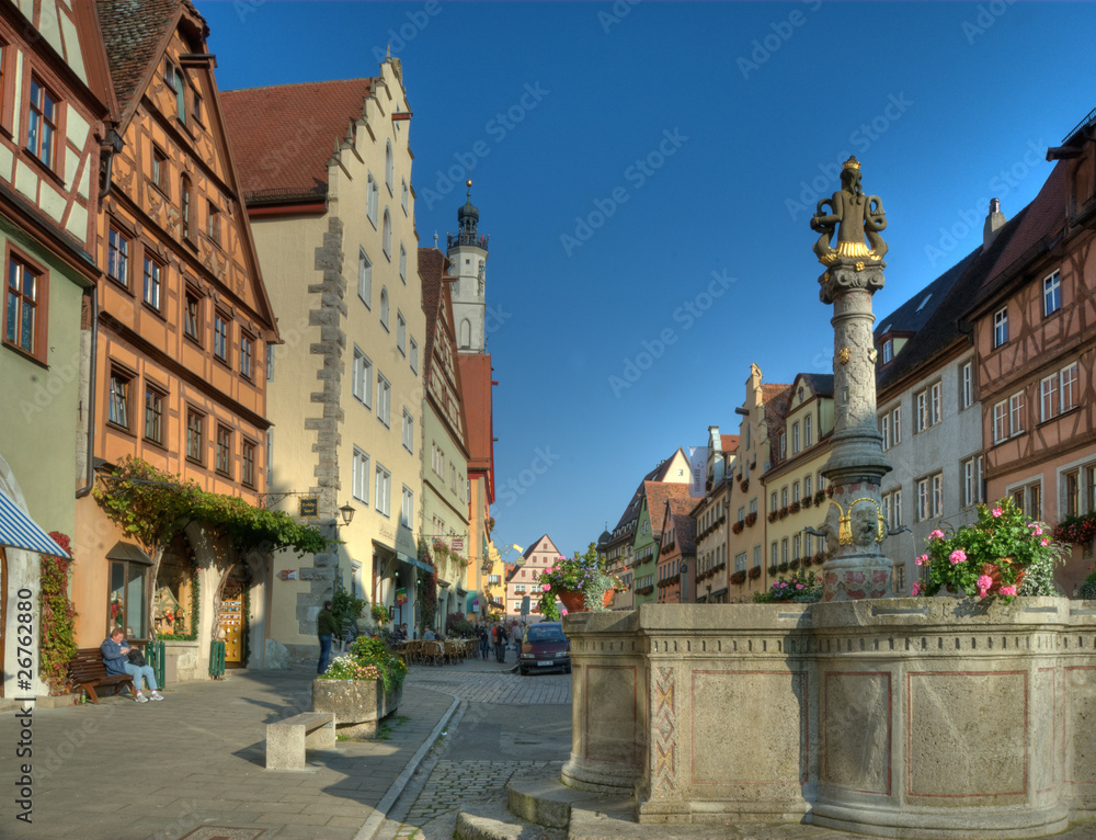 Rothenburg ob der Tauber Herrnbrunnen in der Herrngasse