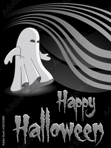 Happy Halloween Karty mit Geist