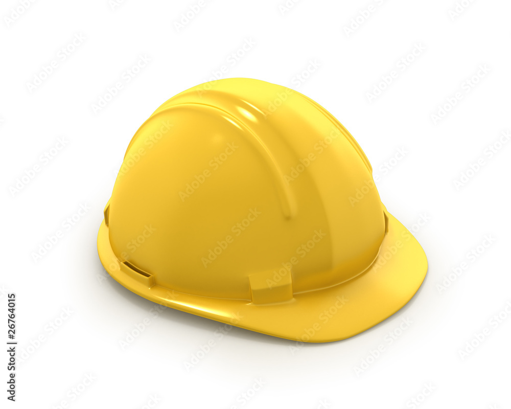 Fototapeta premium Yellow plastic helmet or hard hat