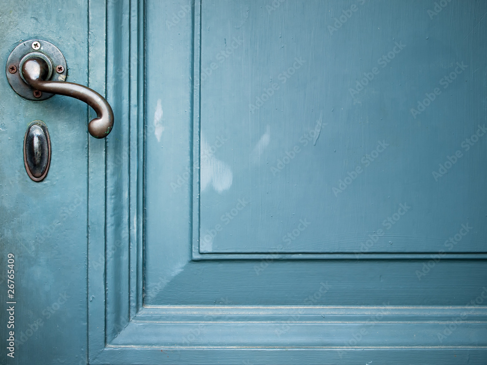 Single Door handle on old door Single Door handle on old door