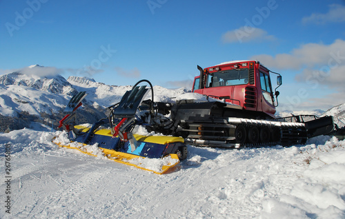 Tractor in the mountain.