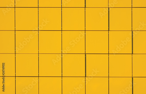 Yellow Metallic Facade Panel Background