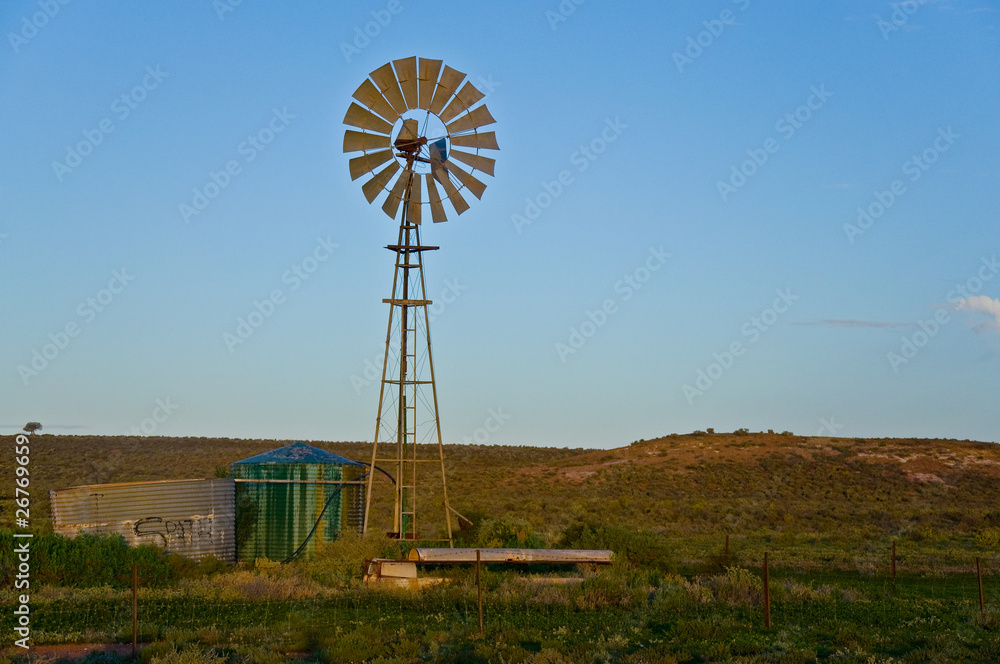 farming windmill in the australian outback farming windmill in the australian outback
