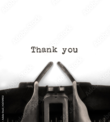 Thank You Typed by Vintage Typewriter photo