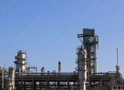 chemical plant with blue sky