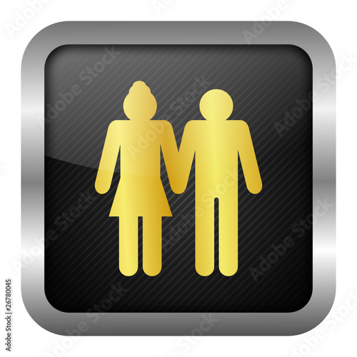 gold icon set - couple