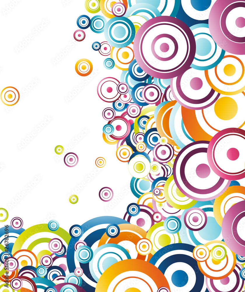 Vertical fresh banner with circles