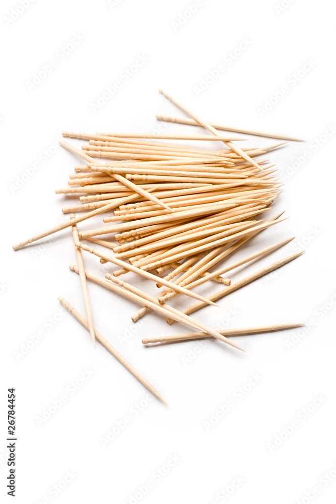 Toothpicks isolated on white