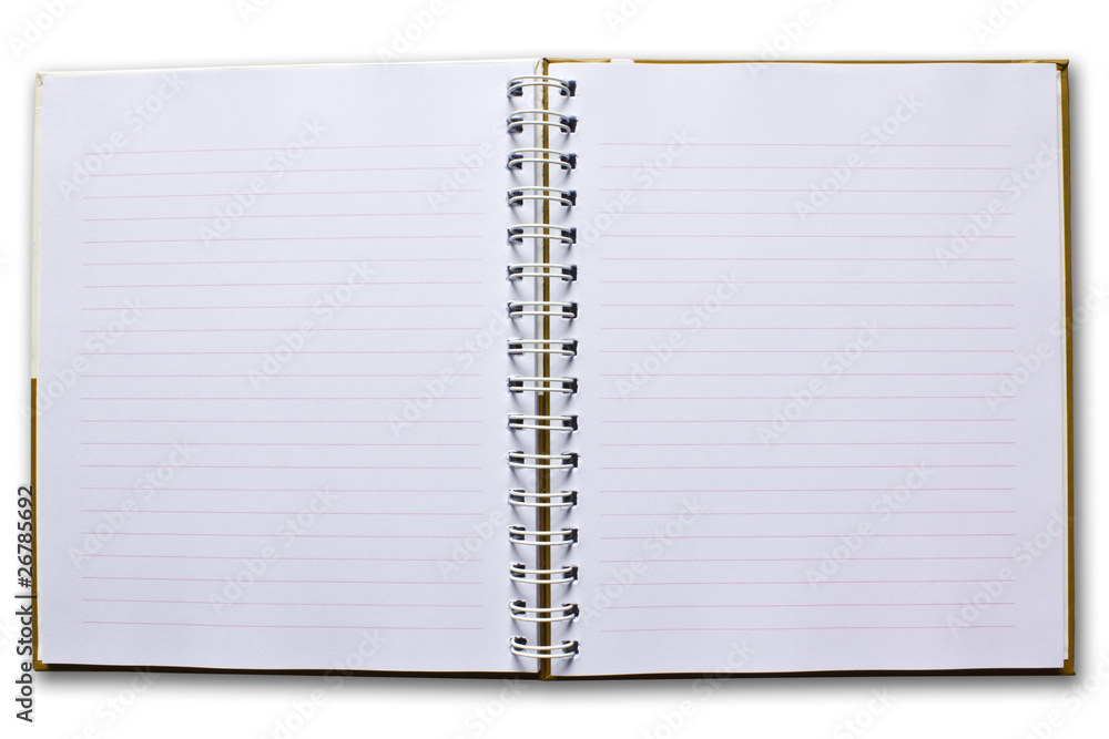 Blank Note Book Isolated On White Background Blank Note Book Isolated On White Background