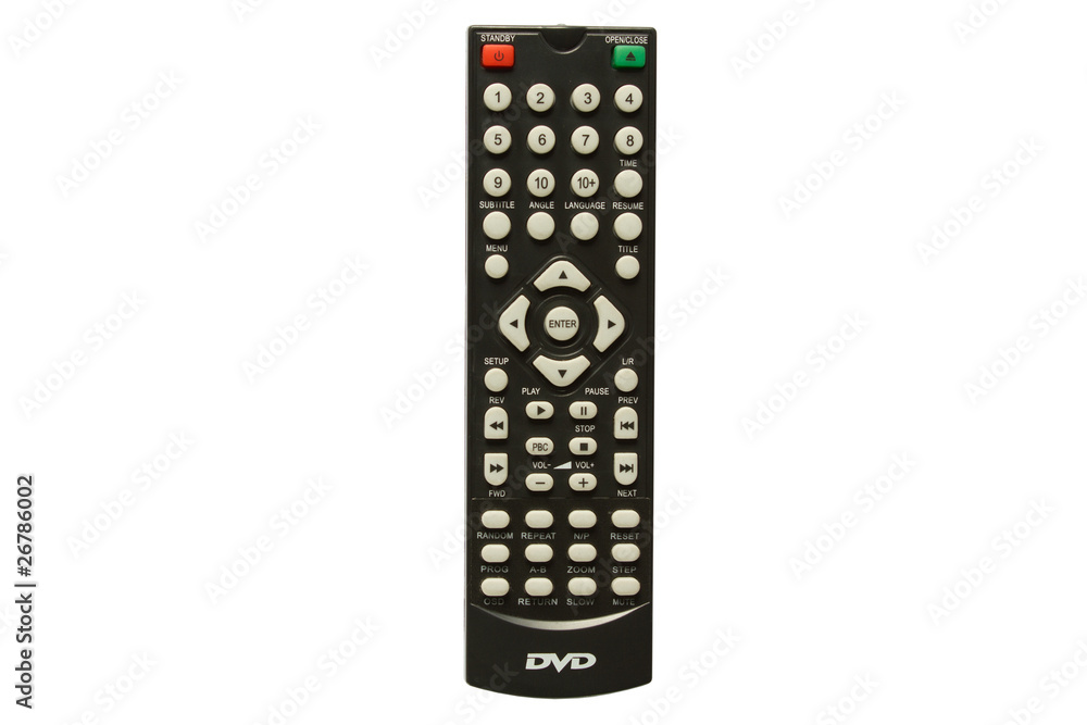 black remote control on white background black remote control on white background
