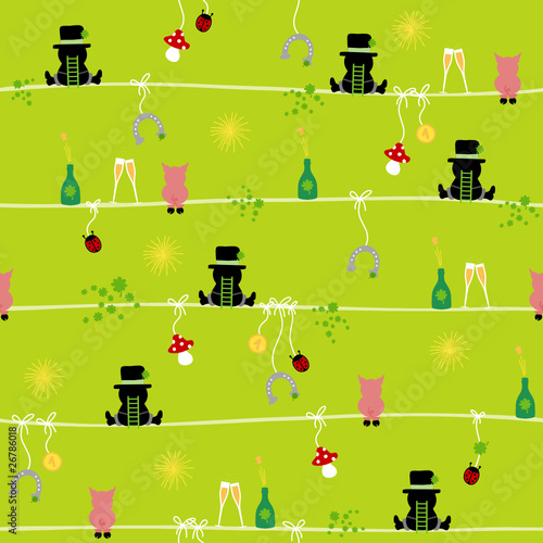 New Year's Eve Seamless Pattern