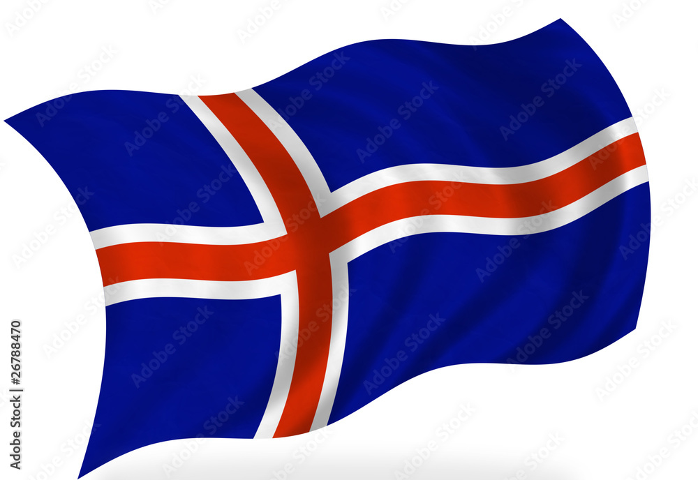 Fototapeta premium Iceland flag