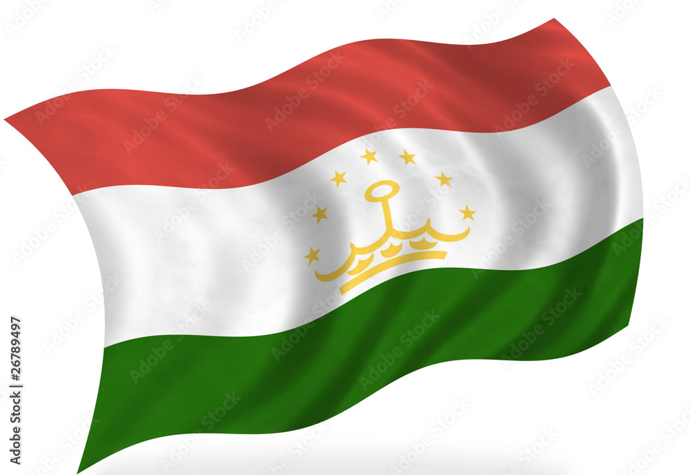 Obraz premium Tajikstan flag