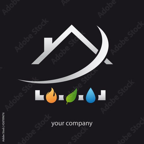logo entreprise, plomberie, chauffage