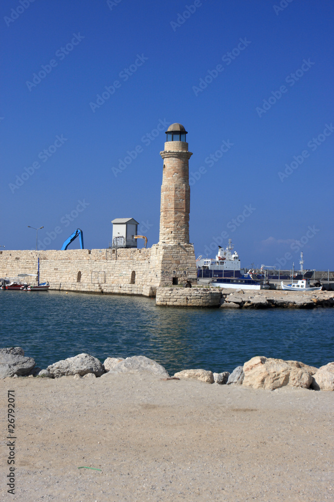 lighthouse in harbor of Retimo
