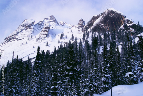 Western Sayan mountains. Ergaky. Siberia. Russia in winter time. photo