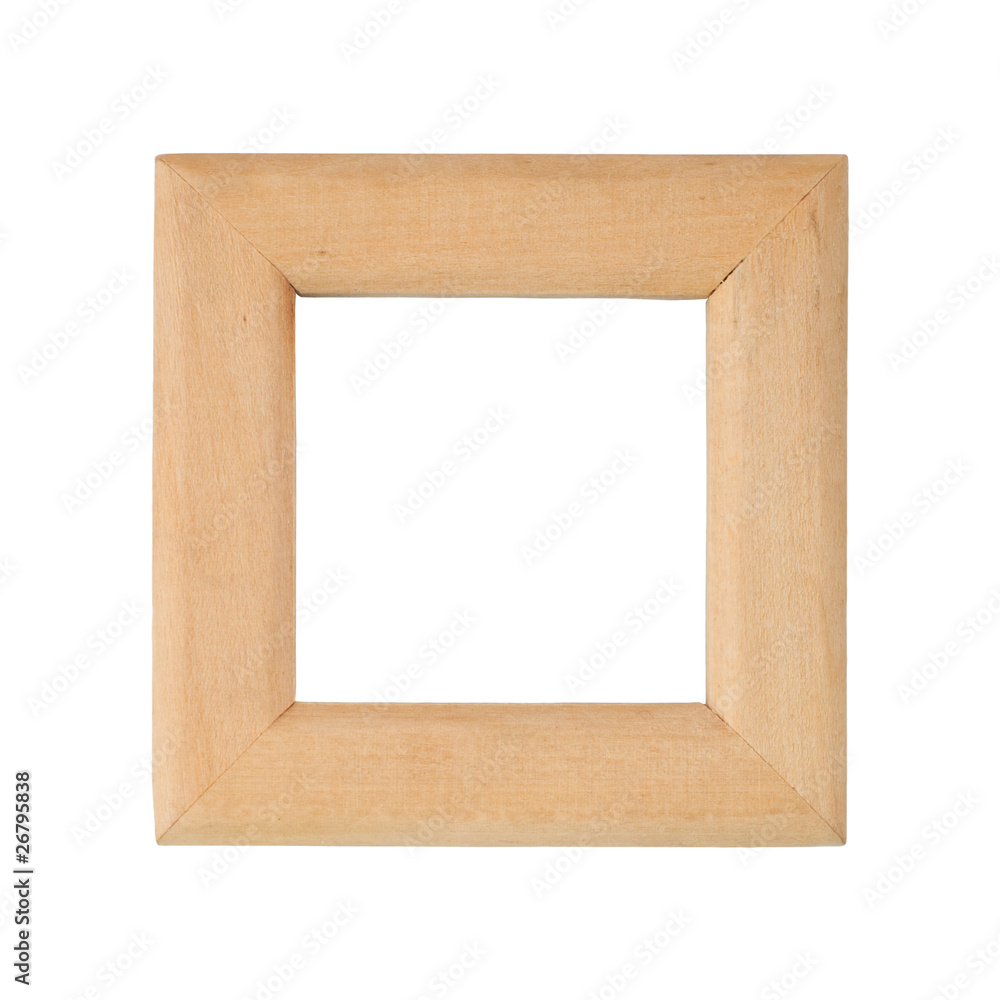 Fototapeta premium Retro, square frame on white background.