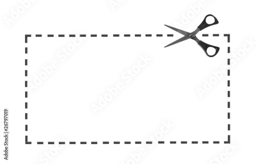 Scissor on dotted line