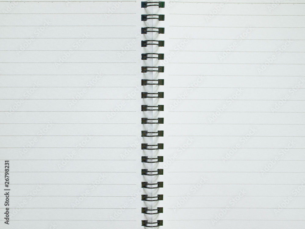 Blank pages with line spiral notebook Blank pages with line spiral notebook