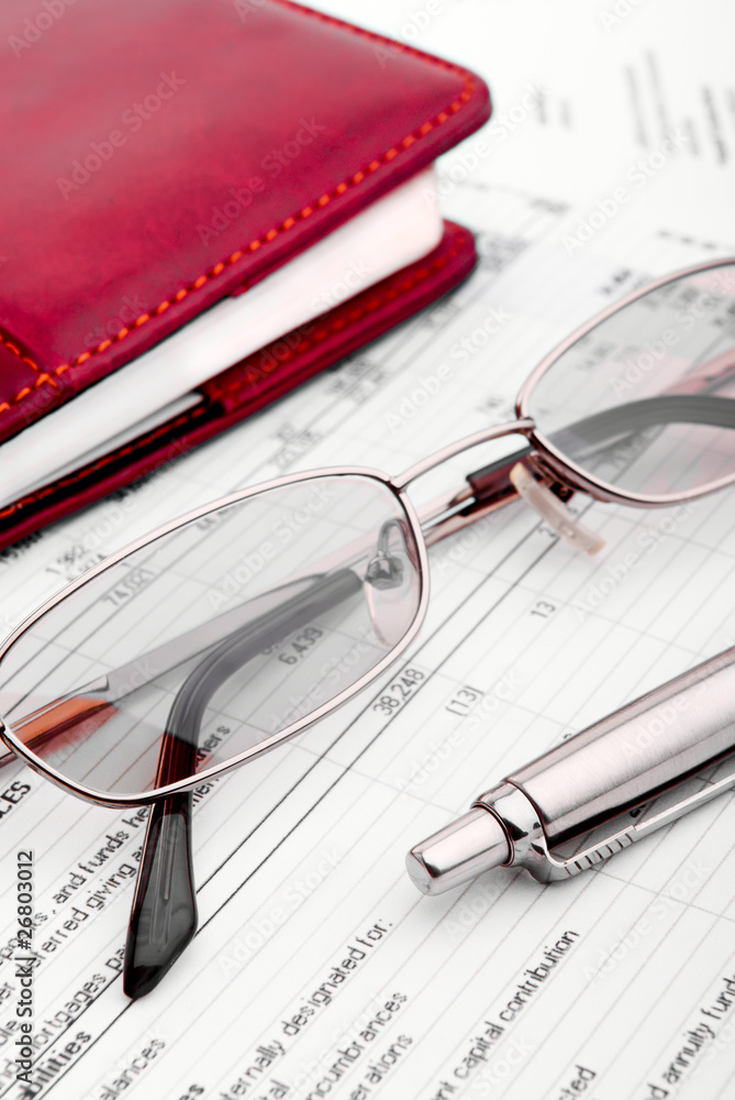 Financial document and notebook Financial document and notebook