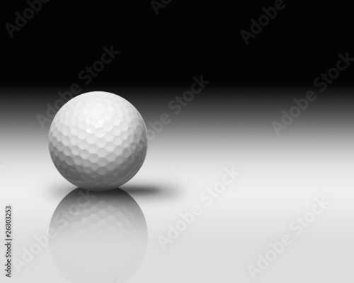 White Golf Ball on White Reflect Floor