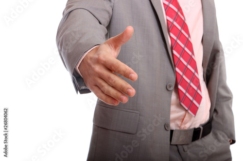 business man with an open hand