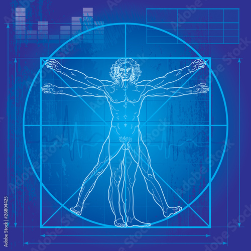 The Vitruvian man (Blueprint version)