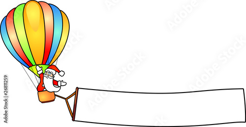 Babbo Natale in mongolfiera