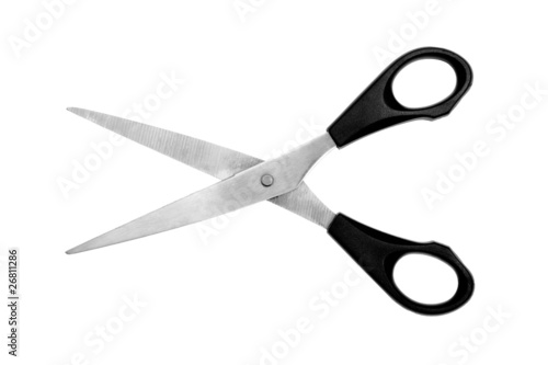 Black handled scissors
