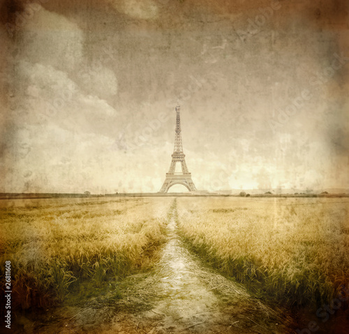 Photography Vintage Eiffel Tower
