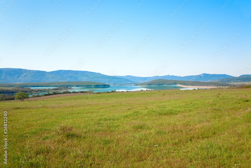 spring mountain country landscape