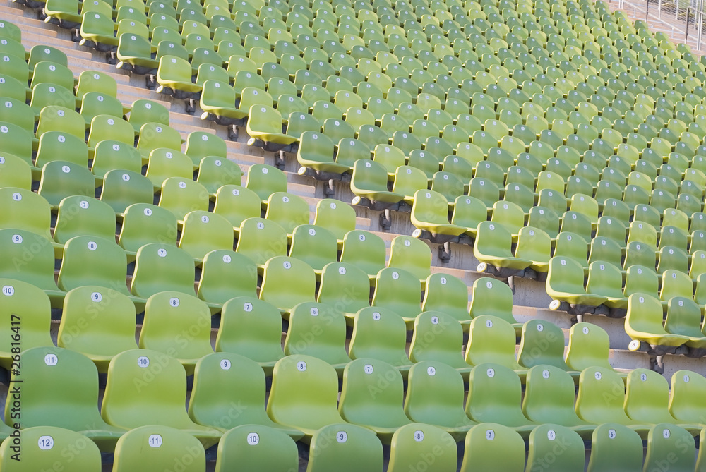 Fototapeta premium Puste miejsce siedzące na stadionie