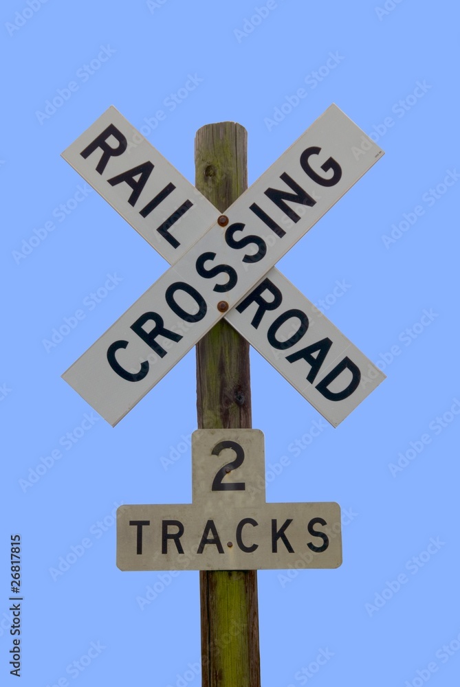 Naklejka premium railroad crossing sign