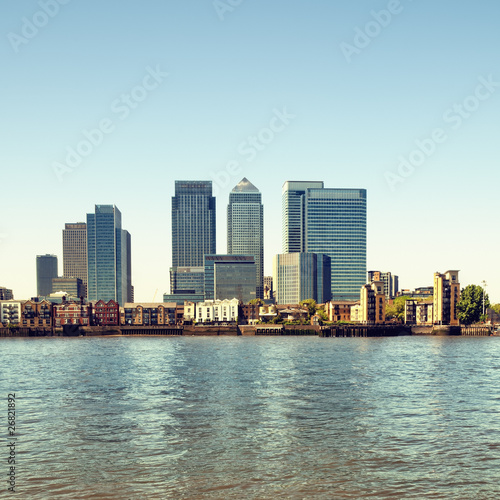 Canary Wharf view from Greenwich. © fazon