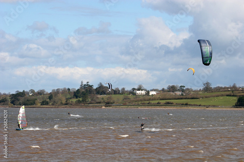 kitesurfer on river exe