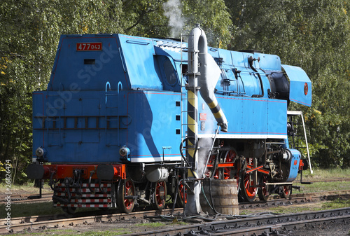 steam locomotive called Parrot (477.043), depot Luzna u Rakovnik photo