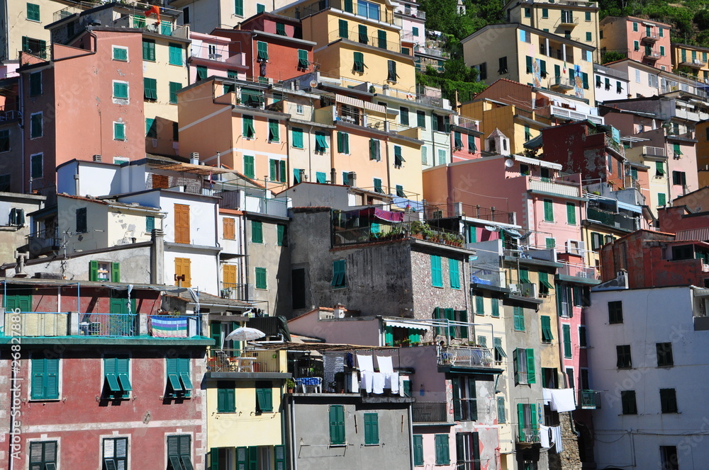 Riomaggiore houses, Cinque Terre, Italy