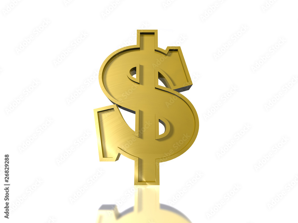 Obraz premium Golden Dollar sign $