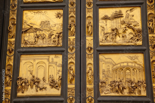 Ghiberti Paradise Baptistery Bronze Door Duomo Cathedral Florenc photo