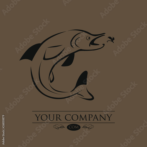 logo entreprise, pêche