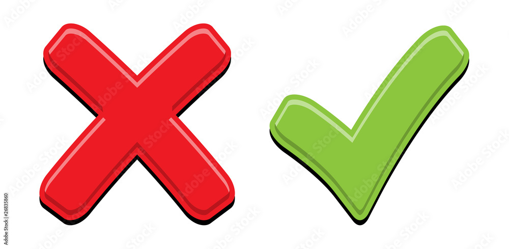Tick and Cross Icons Tick and Cross Icons