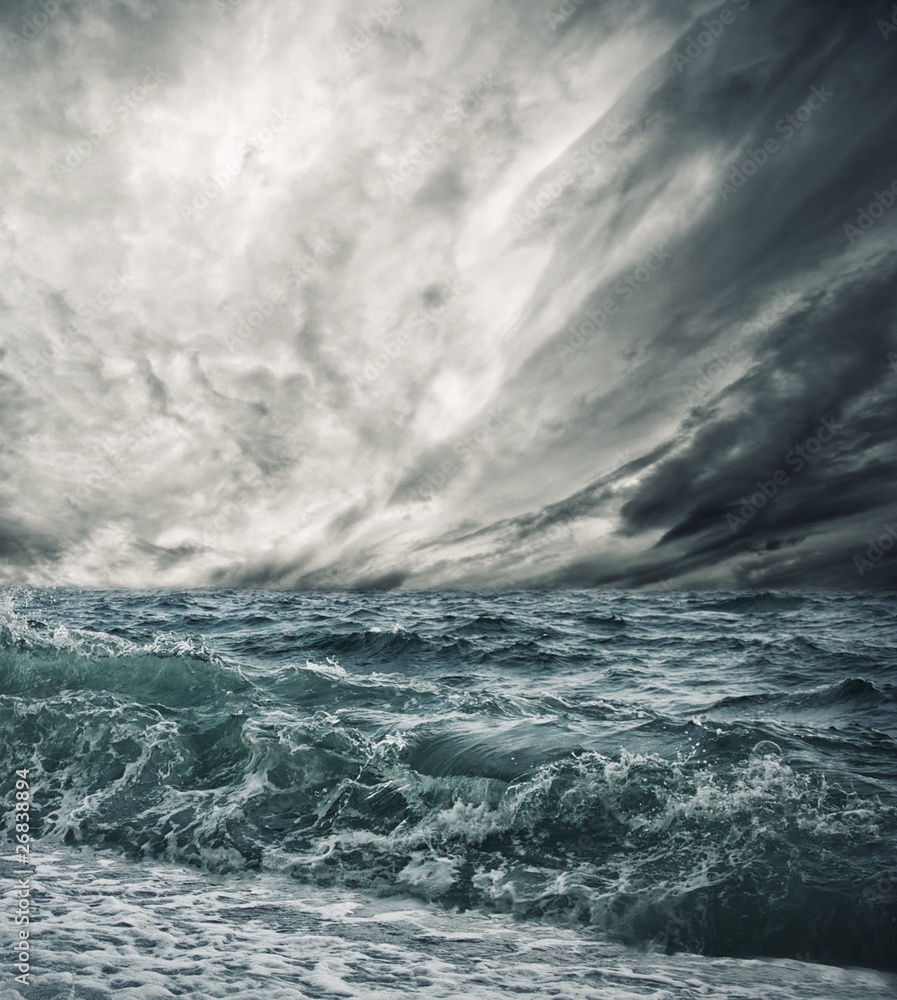 Big ocean wave breaking the shore Big ocean wave breaking the shore