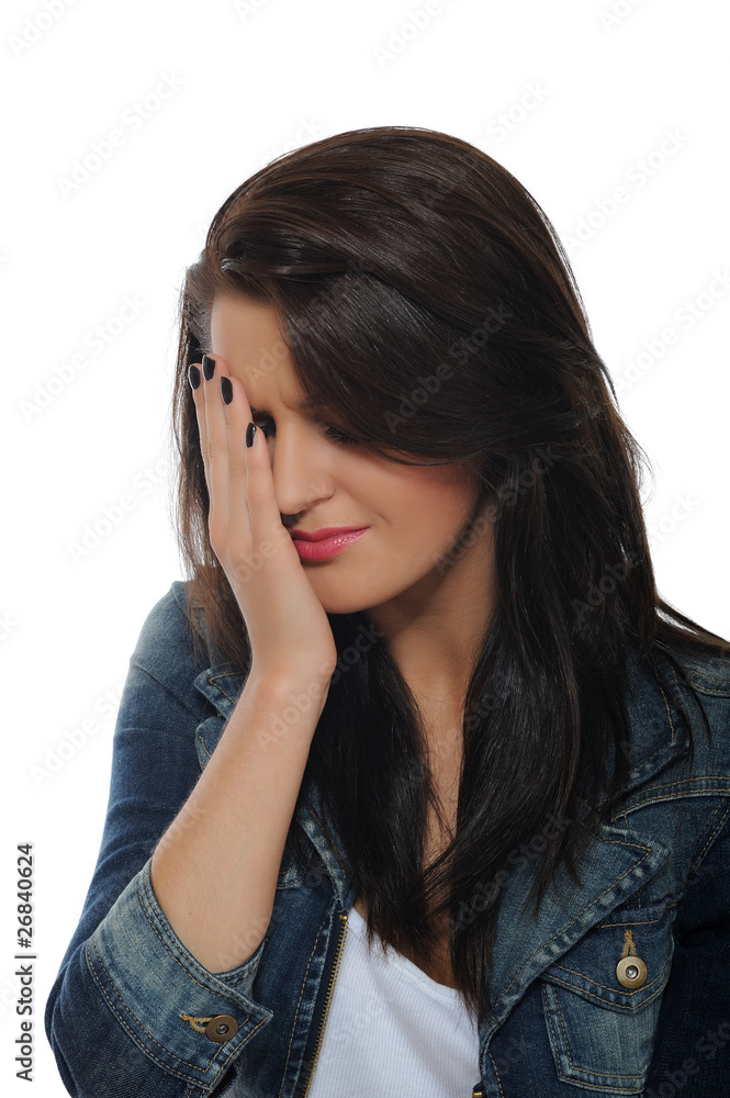 expressions. Portrait of upset and crying pretty woman. Isolated expressions. Portrait of upset and crying pretty woman. Isolated