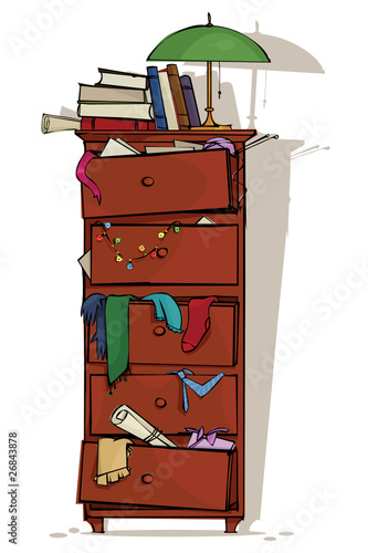 Retro closet full of junk